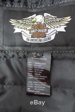 Harley Davidson Femmes Noir Veste Moto Evangeline 97155-07VW TAILLE L