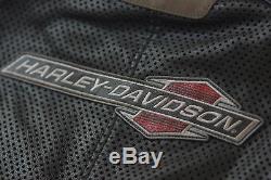 Harley Davidson Homme Manta Coolcore Perforé Veste Cuir 97009-18VM M 2XLT