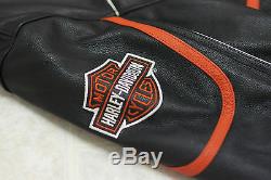 Harley Davidson Homme Screamin Aigle Cuir Veste XL Raceway 98226-06VM Rare