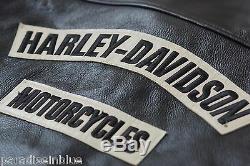 Harley Davidson Homme USA Fabriqué Épuisement Cuir Vieilli Veste 97047-05VM XL