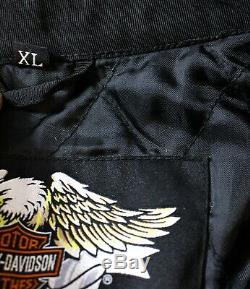 Harley-Davidson Hommes Moto Fermeture Éclair Veste Blouson Manteau Taille XL