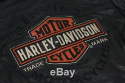Harley Davidson Hommes Roadway Cuir Noir Veste B&S M L XL 2XL 3XL 98015-10VM