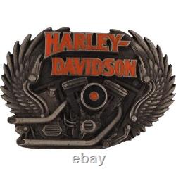 Harley Davidson Moto Logo Aigle Motard Chopper 1990s Vintage Boucle Ceinture