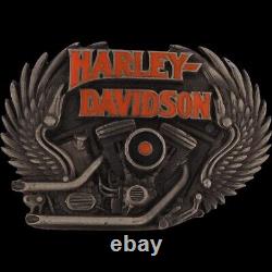 Harley Davidson Moto Logo Aigle Motard Chopper 1990s Vintage Boucle Ceinture