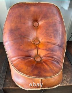 Harley Davidson Selle Moto FDM Italie Cuir Cognac Marron Capitonnè Vintage