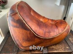 Harley Davidson Selle Moto FDM Italie Cuir Cognac Marron Capitonnè Vintage