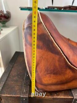 Harley Davidson Selle Moto FDM Italie Cuir Cognac Marron Capitonnè Vintage