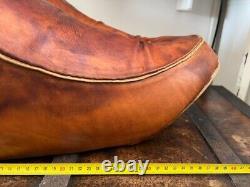 Harley Davidson Selle Moto FDM Italie Cuir Cognac Marron Capitonnè Vintage