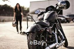 Harley Sissy Bar Noir Sportster XL Iron Forty Height Moto Black Hd Burly