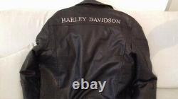 Harley-davidson veste en cuir noir (très bon état)