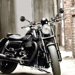 Haute qualité moto rétroviseurs miroirsretro rond noir pour Harley-Davidson