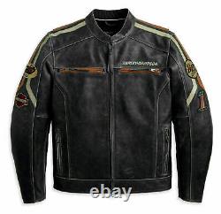 Hommes Vintage Harley Davidson Motard Véritable Cuir Veste Neuf Rider Haut