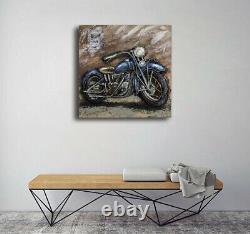 Incroyable 3D Moto Métal Mural Ouvre Harley Davidson Mural Décor Peinture Art
