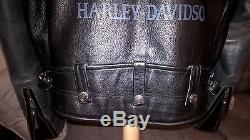Leather jacket Blouson cuir moto biker Harley Davidson rare import USA XL