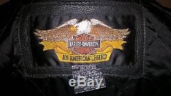 Leather jacket Blouson cuir moto biker Harley Davidson rare import USA XL