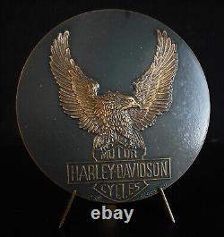 Médaille Duo Glide 1958 Harley-Davidson motorcycle eagle logo c1970 80mm moto