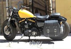 Monobag mono sacoches latérales cuir véritable moto custom harley davidson 883 g