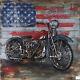 Moto 1 Harley Davidson Assortiment Media Main Peint Fer Mural Sculpture Solde