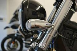 Moto Clignotant LED Chrome pour Harley Davidson Sportster Dyna 2 Paires