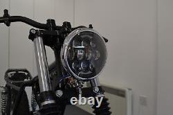 Moto LED Phare Foncé Chrome pour Personnalisé Harley Davidson Sanglier Projet