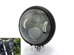 Moto Phare 5.75 Cree LED Daymaker pour Harley Sportster Dyna Pour