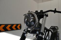 Moto Phare 6 Pouce LED Chrome pour Harley Davidson Dyna Sportster