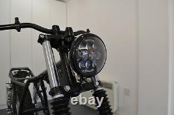 Moto Phare LED Noir Brillant pour Personnalisé Harley Davidson Projet Chopper