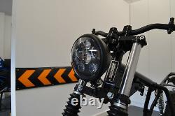 Moto Phare LED pour Harley Davidson Sportster Dyna 6 INCH LED