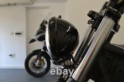 Moto Phare Noir Brillant pour Harley Davidson 6 Pouce Projecteur LED