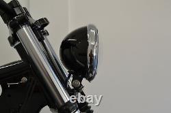 Moto Phare Noir et Chrome pour Harley Davidson 6 Pouce Projecteur LED