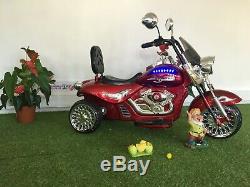 Moto électrique pour enfant 12V Look Harley Davidson Rouge métallisé