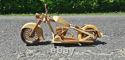 Moto en bois artisanat maquette reproduction moto motorcycle harley davidson