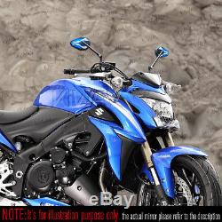 Moto rétros ViperII noir & bleu universel adjustable pour Harley-Davidson