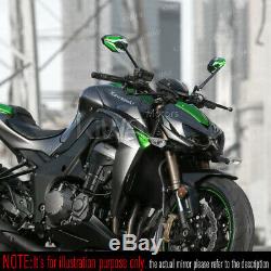 Moto rétros ViperII noir & vert universel adjustable pour Harley-Davidson