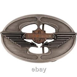 Neuf Harley Davidson Barre Logo Bouclier Moto Motard Aile Emblème NOS Boucle