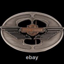 Neuf Harley Davidson Barre Logo Bouclier Moto Motard Aile Emblème NOS Boucle