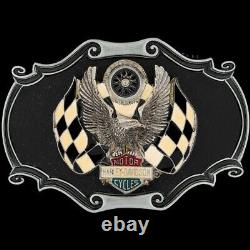 Neuf Harley Davidson Moto 75th B&S Cuir Logo 70s NOS Vintage Boucle Ceinture