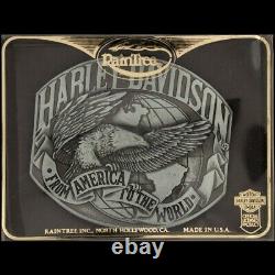 Neuf Harley Davidson Moto Criant Aigle Rare 70s NOS Vintage Ceinture Boucle