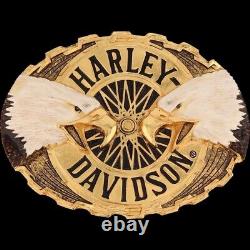 Neuf Harley Davidson Moto Double Aigle Biker Chopper NOS Vintage Boucle Ceinture