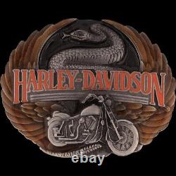 Neuf Harley Davidson Moto Serpent à Sonnettes Motard NOS Vintage Boucle Ceinture