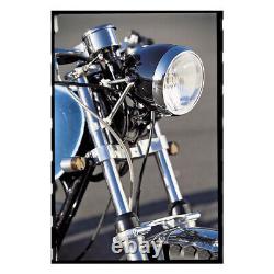 Noir Vintage 5-3/4 Phare pour Harley Davidson Personnalisé Motos