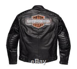 Original Harley-Davidson Veste de Moto en Cuir, Marquage CE, 98125-17EM/000M Gr. M