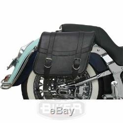 Paire de Sacoches Latérales Rigides Universelles Moto Custom et Harley Davidson