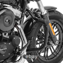 Pare carter pour Harley Davidson Sportster 2004-2020 Craftride Mustache noir