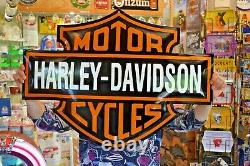 Plaque émaillée HARLEY DAVIDSON logo us moto garage deco enamel sign emailschild