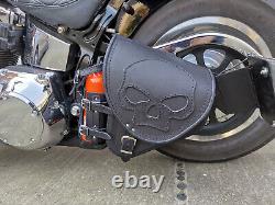 Poche Latérale Diablo Crâne Sac de Moto Convient pour Harley Davidson Fatboy Mou