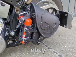 Poche Latérale Diablo Crâne Sac de Moto Convient pour Harley Davidson Fatboy Mou