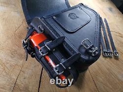 Poche Latérale Diablo Crâne Sac de Moto Convient pour Harley Davidson Fatboy Mou