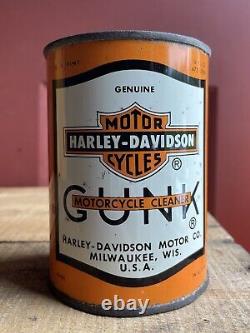 Rare Vintage Harley Davidson Gunk Moto Nettoyant 1 Pinte Boite Peut NOS