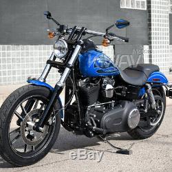 Rétroviseur Achilles noir + bleu réglable pour Buell Ulysses XB12XT Moto Guzzi